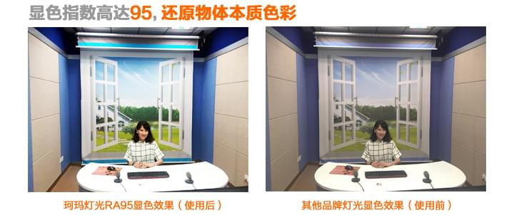 顯色指數(shù)高達95，還原物體本質(zhì)色彩
