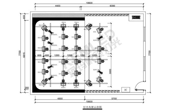 KEMLED 珂瑪 西安第四軍醫(yī)大學(xué)演播室燈光 CAD圖紙